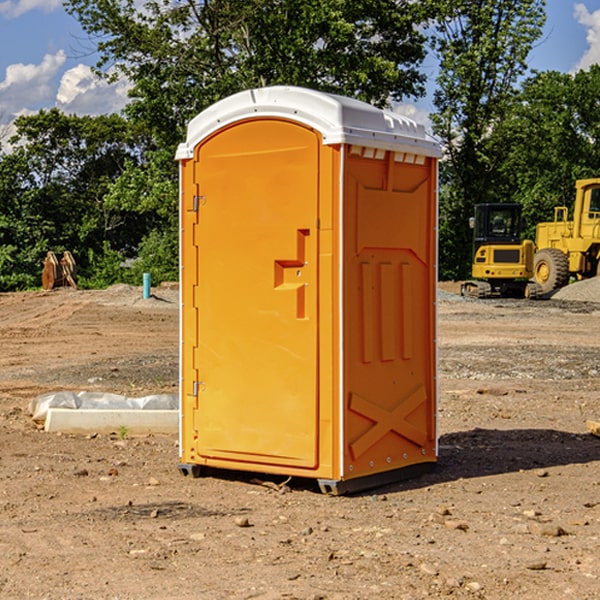 portable toilets at a construction site in Thornton CA
